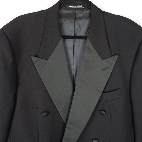 Vintage Mani by Giorgio Armani Double-Breasted Virgin Wool Blazer, Size 40 - Picture 3 of 12